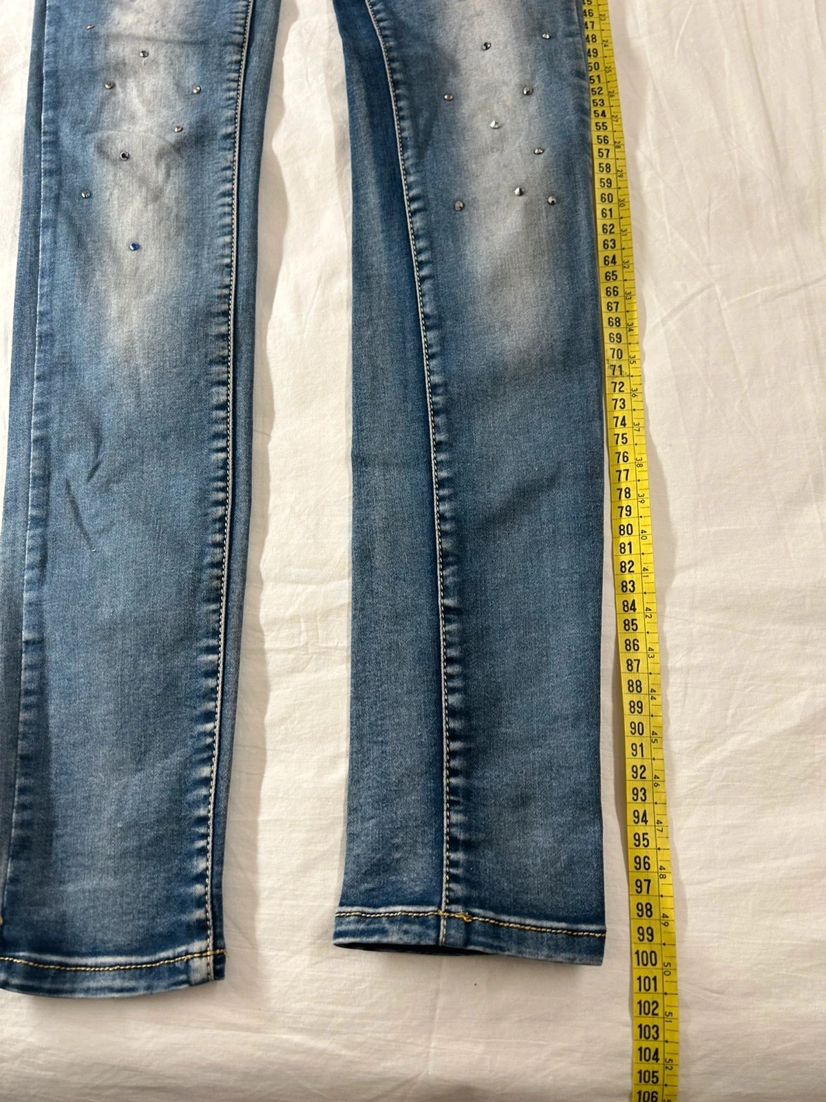 Vintage high-waisted navy blue jeans – photo 4